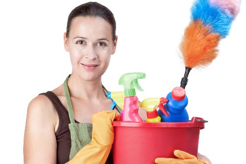 Carpet cleaning team prioritising safety at work